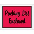 Officespace 4 .5 x 6 in. 2 Mil Poly Red Packing List Enclosed Envelopes - Red OF3349107